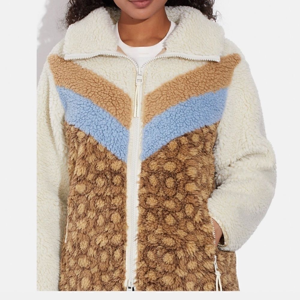 NWT COACH Sherpa Signature Jacket NEW With TAG SIZE US XL​​​